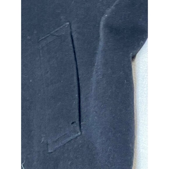 Chaps Men's Black Wool Blend Peacoat Size 46R Preppy Goth Warm Oversized - Picture 15 of 16